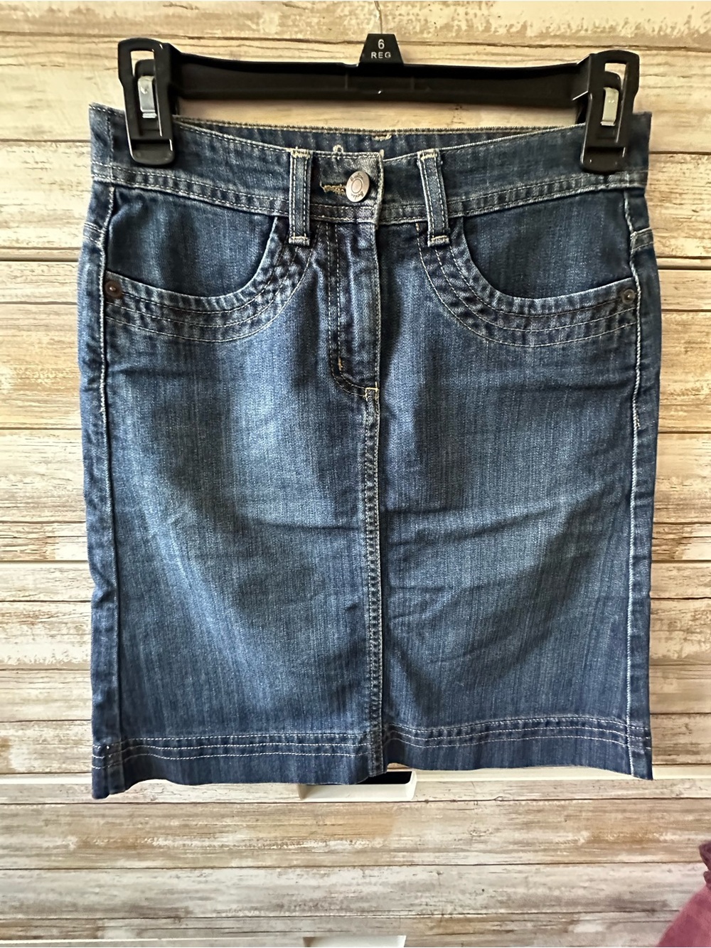 👖 Boden Denim Pencil Skirt UK 6 US 2 Dark Wash Knee Length